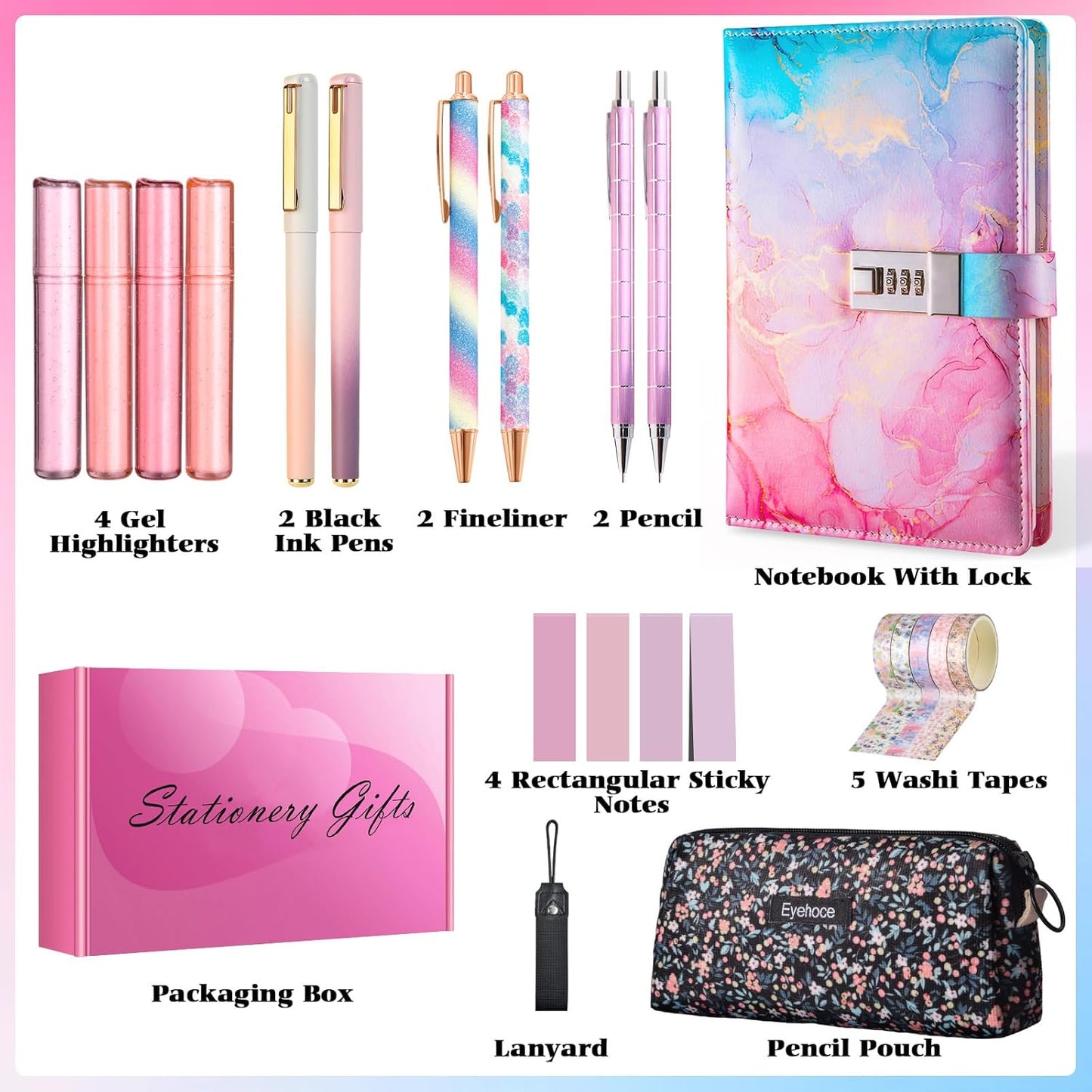 Journaling Supplies Kit 24 PCS for Women and Girls