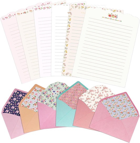 24 PCS Writing Stationery Paper with 12 PCS Envelopes