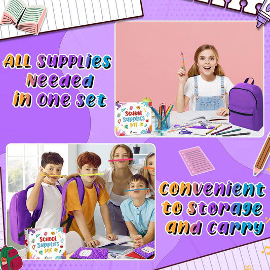 79 Pcs Back to School Supplies Box for Kids